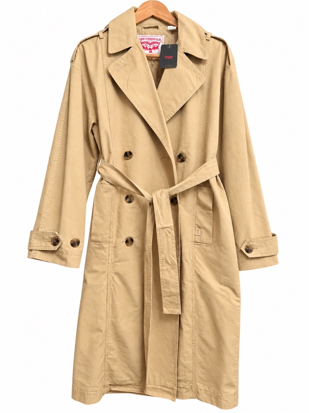 Levi’s Women’s Oversized Trench Coat Beige NWT Size XS